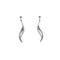 Silver Curled Leaf Drop Earrings