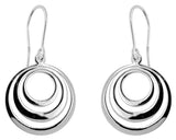 Silver Multi Hoop Drop Earrings