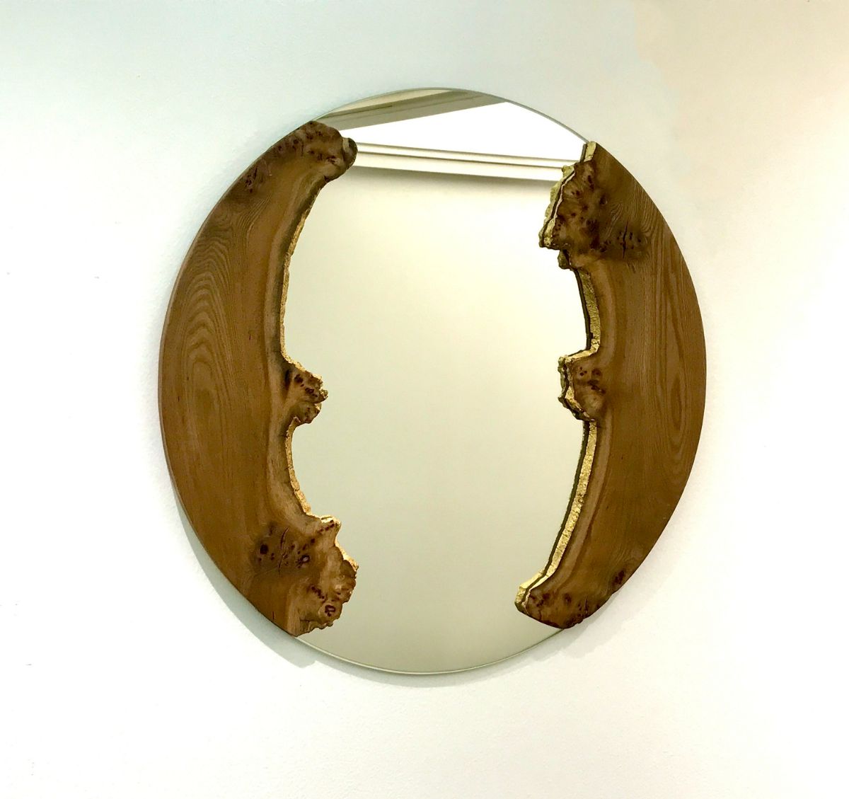 Elm Gold Moon Mirror