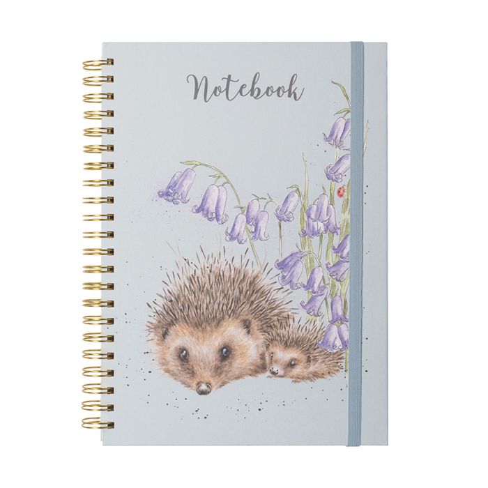 A4 Notebook - Love and Hedgehugs Grey