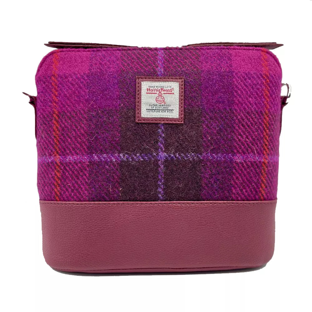 Square Shoulder Bag - Purple Check