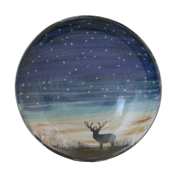 Stag at Night Medium Geo Dish