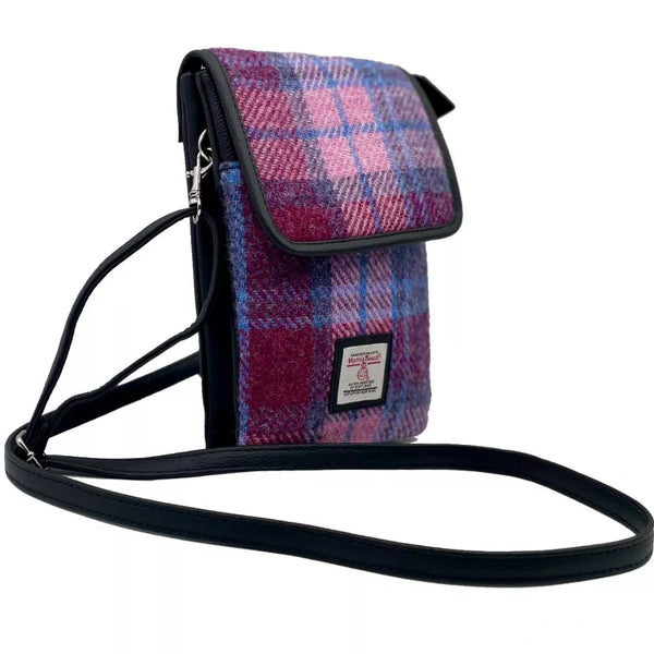 Harris Tweed Mini Cross Body Bag in Pastel Pink