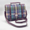 Harris Tweed Mini Messenger Bag in Green and Purple Plaid