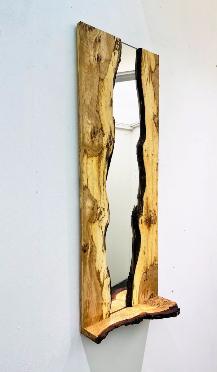 Oak Shelved Mirror