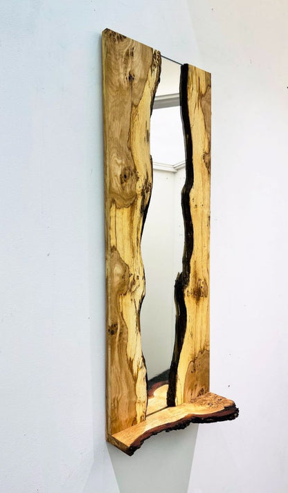 Oak Shelved Mirror