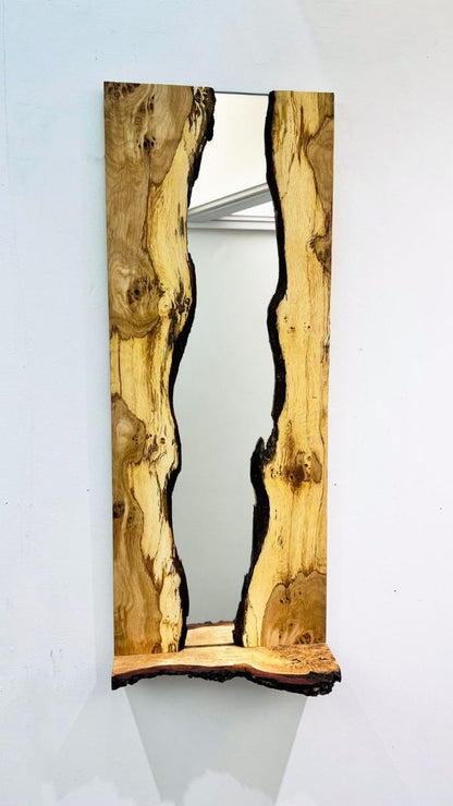 Oak Shelved Mirror