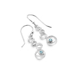 Pebble & Blue Topaz Drop Earrings