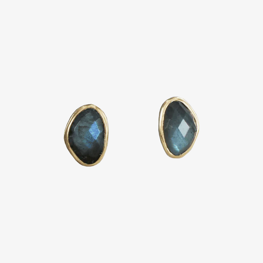 Maharani Gold Labradorite Stud Earrings