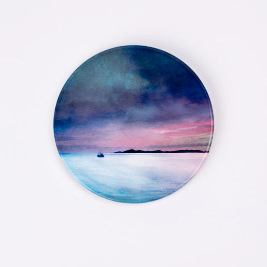 Fishing the Little Minch Ceramic Coaster