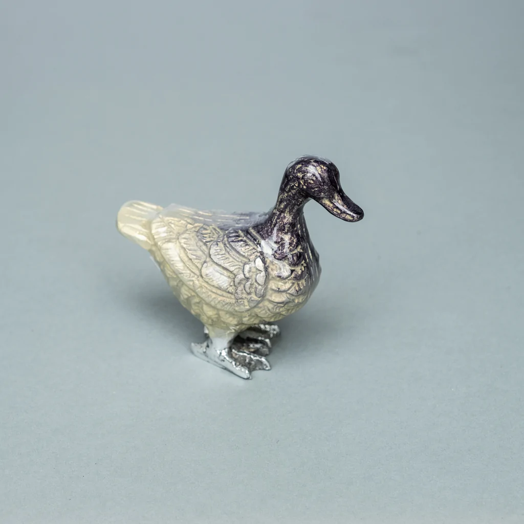 Brushed Aluminium Silver Duck | Small