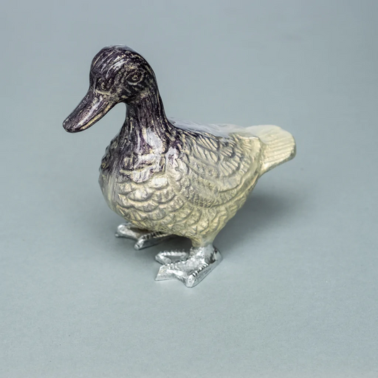 Brushed Aluminium Silver Duck | Large