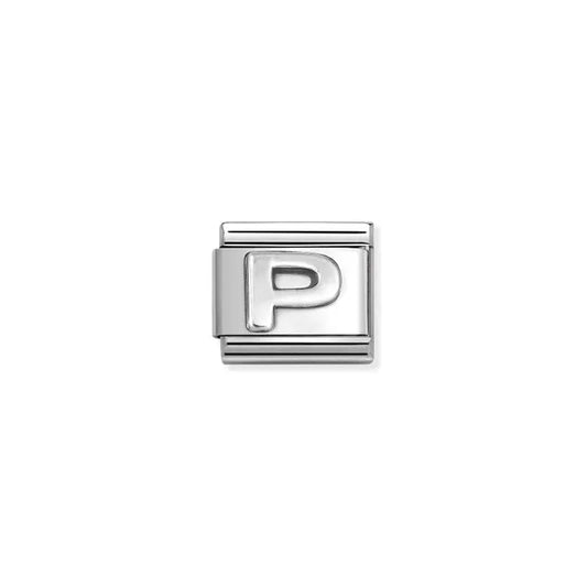 P Letter Charm - Silver