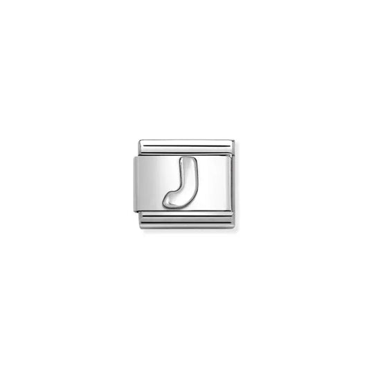 J Letter Charm - Silver