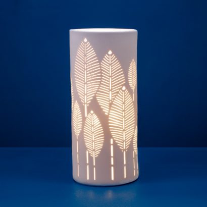 Porcelain Column Botanical Leaf Lamp