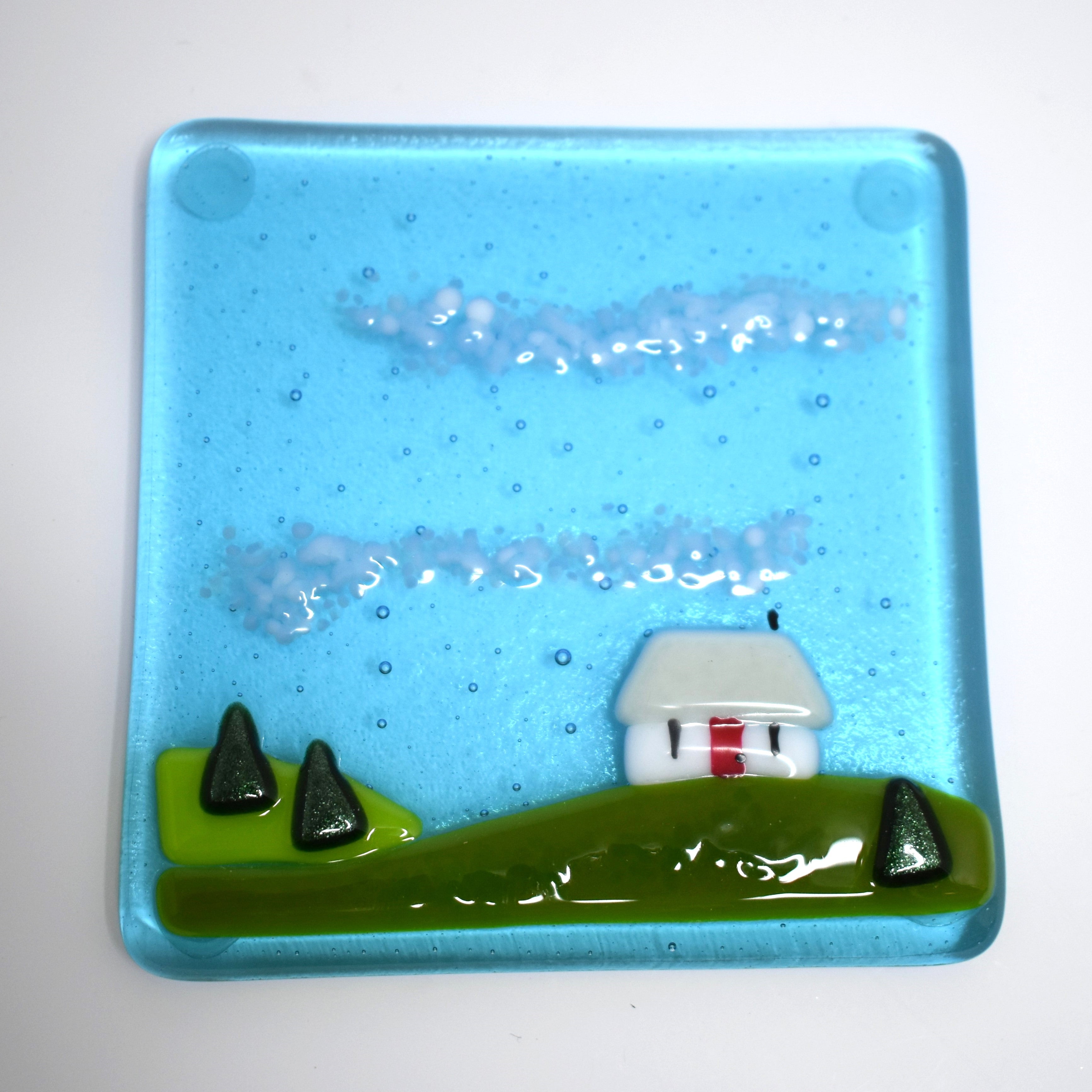 Croft Glass Coaster - Turquoise