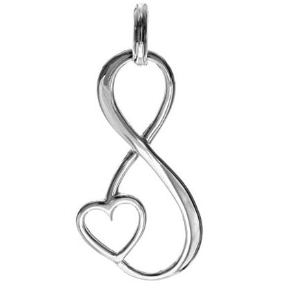 Silver Infinity Linked Heart Pendant