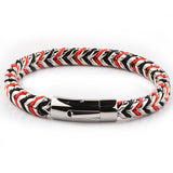 Red & Black Nylon Threaded Cord Bracelet