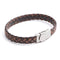 Brown Leather 10mm Plait Bracelet